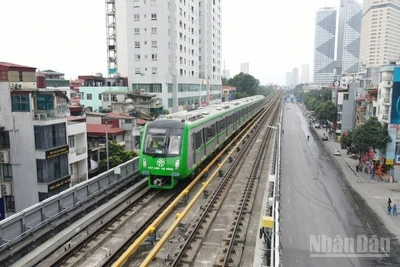 Đoàn tàu tuyến Cát Linh-Hà Đông.