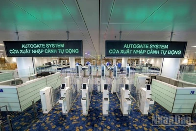 Làn xuất nhập cảnh tự động Nhà ga T2 Nội Bài mở rộng.