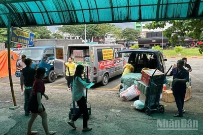 Tổng Công ty Đường sắt Việt Nam tiếp tục triển khai chương trình vận chuyển miễn phí hàng hóa cứu trợ cho các tỉnh miền trung đang chịu thiệt hại nặng do mưa lũ.