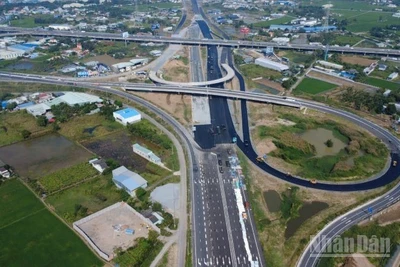 Đoạn nút giao Mỹ Yên, thuộc đường Vành đai 3 Thành phố Hồ Chí Minh.