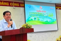 Ông Nguyễn Hồ Thiện Nhân, Phó Tổng Thư ký HUBA giới thiệu cuộc bình chọn “Doanh nghiệp Xanh Thành phố Hồ Chí Minh” năm 2025.