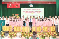 Ban Chấp hành Đảng bộ xã Thái Mỹ nhiệm kỳ 2025-2030 ra mắt. (Ảnh: Cộng tác viên)