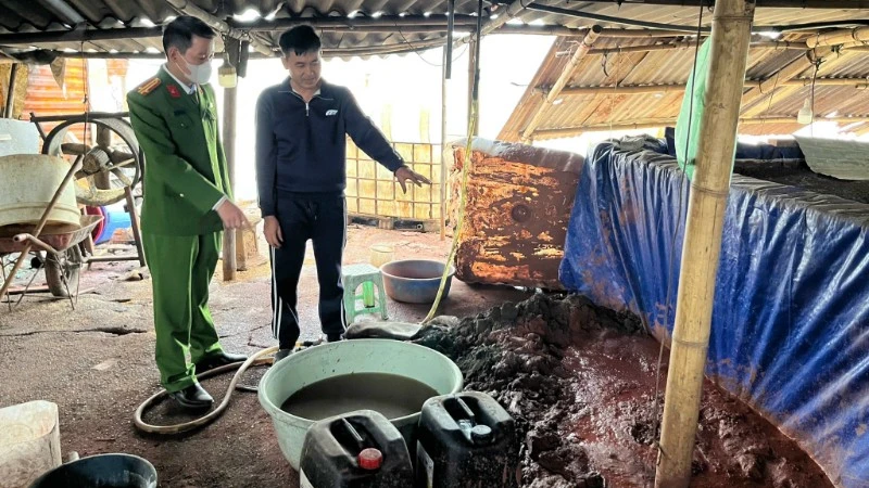 Hiện trường vi phạm.