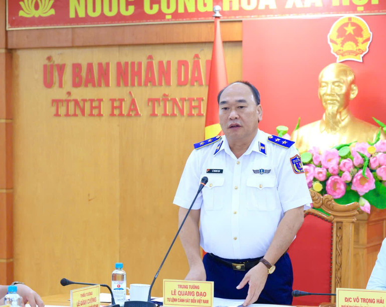 Trung tướng Lê Quang Đạo, Tư lệnh Cảnh sát biển Việt Nam phát biểu. 3.jpg