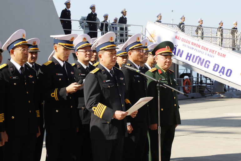 Colonel Nguyen Vinh Nam spoke at the welcoming ceremony. 8.jpg