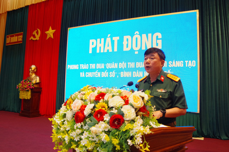 Đại tá Nguyễn Thanh Hải, Lữ đoàn trưởng phát động Phong trào thi đua “Quân đội thi đua đổi mới sáng tạo và chuyển đổi số”, “Bình dân học vụ số”. 1.jpg