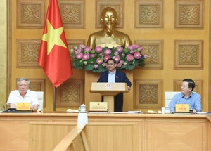 [Ảnh] Thủ tướng Phạm Minh Chính họp triển khai Triển lãm thành tựu của đất nước kỷ niệm 80 năm Quốc khánh