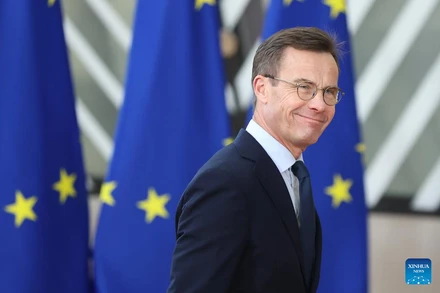 Thủ tướng Thụy Điển Ulf Kristersson. (Ảnh: Tân Hoa xã)