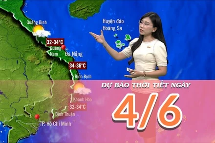 [Video] Dự báo thời tiết ngày 4/6/2025: Mưa rào xuất hiện diện rải rác