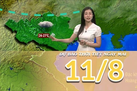 [Video] Dự báo thời tiết đêm nay và ngày mai 111/8/2025: Bắc Bộ có mưa về đêm