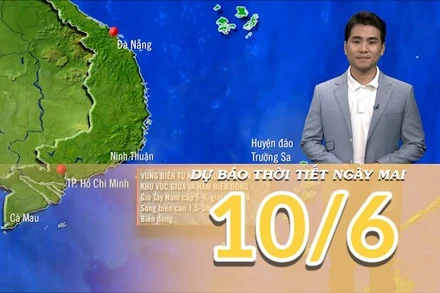 [Video] Dự báo thời tiết đêm nay và ngày mai 10/6/2025: Mưa có xu hướng gia tăng trở lại