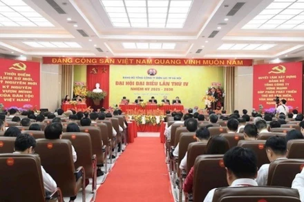 Toàn cảnh Đại hội đại biểu Tổng công ty Điện lực thành phố Hà Nội lần thứ IV, nhiệm kỳ 2025-2030. (Ảnh: EVNHANOI)