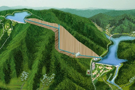 Dự án thuỷ điện tích năng Bác Ái. (Ảnh: EVN)