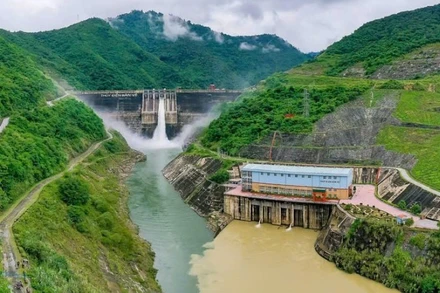 Thủy điện Bản Vẽ phát huy vai trò điều tiết lũ trong mùa mưa bão. (Ảnh: EVNGENCO1)