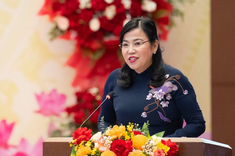 Chairman of the Committee on Science, Technology and Environment Nguyen Thanh Hai delivered the opening remarks at the conference. (Photo: Vu Hieu) z816741.jpg