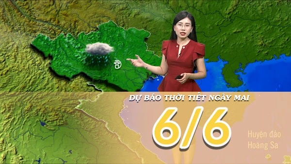[Video] Dự báo thời tiết đêm nay và ngày mai 6/6/2025: Mưa giảm tại Bắc Bộ và Trung Bộ