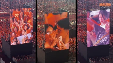 Kisscam đổ bộ Mỹ Đình: Khi “Tổ quốc trong tim” ngọt ngào chẳng kém Coldplay