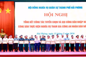 Khen thưởng tập thể, cá nhân có thành tích xuất sắc trong công tác tuyển chọn và gọi công dân nhập ngũ, công dân thực hiện nghĩa vụ tham gia Công an nhân dân năm 2026.