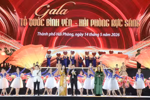 Gala “Tổ quốc bình yên - Hải Phòng rực sáng” là chương trình nghệ thuật - chính luận được đầu tư quy mô lớn.