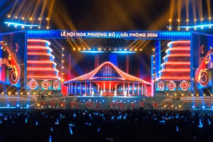 Quang cảnh khai mạc Lễ hội Hoa Phượng đỏ - Hải Phòng 2026. (Ảnh: ĐỨC NGHĨA)