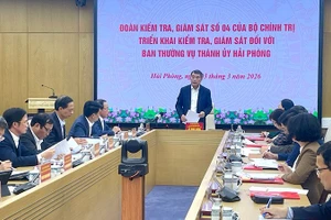 Đoàn kiểm tra, giám sát của Bộ Chính trị, Ban Bí thư tổ chức công bố quyết định kiểm tra, giám sát đối với Ban Thường vụ Thành ủy Hải Phòng.