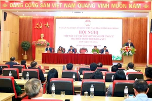 Quang cảnh buổi tiếp xúc cử tri tại phường Đồ Sơn, Hải Phòng. (Ảnh: DUY THÍNH)