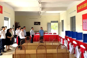 Một khu vực bỏ phiếu bầu đại biểu Quốc hội khoá XVI và đại biểu Hội đồng nhân dân các cấp nhiệm kỳ 2026-2031 trên địa bàn thành phố Hải Phòng.