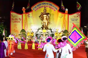 Tâm điểm của Lễ khai mạc Lễ hội truyền thống Nữ tướng Lê Chân năm 2026 là chương trình nghệ thuật “Khúc khải hoàn Nữ tướng Lê Chân”.