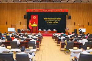 Quang cảnh kỳ họp. (Ảnh: ĐÀM THANH)