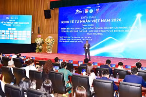 Quang cảnh Vòng đối thoại địa phương Diễn đàn kinh tế tư nhân Việt Nam 2026 - Phiên đối thoại thành phố Hải Phòng.