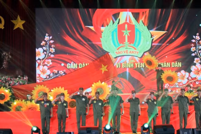 Tiết mục trong hội thi. (Ảnh: Lê Đình Thìn) 