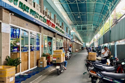 Khu vực kinh doanh dược phẩm quy mô lớn tại phường Hòa Hưng, Thành phố Hồ Chí Minh.