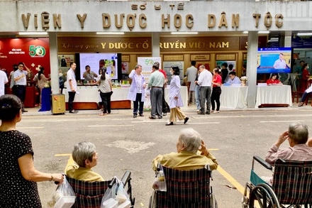 Hoạt động thăm khám, chữa bệnh tại Viện Y dược học dân tộc Thành phố Hồ Chí Minh. 