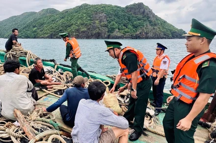 Các ngư dân gặp nạn đã ổn định sức khỏe. (Ảnh: CTV).