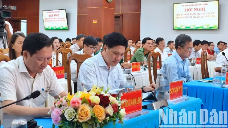 Đại biểu tham dự Hội nghị tổng kết phong trào thi đua “Dân vận khéo” giai đoạn 2020-2025 tại Cà Mau.