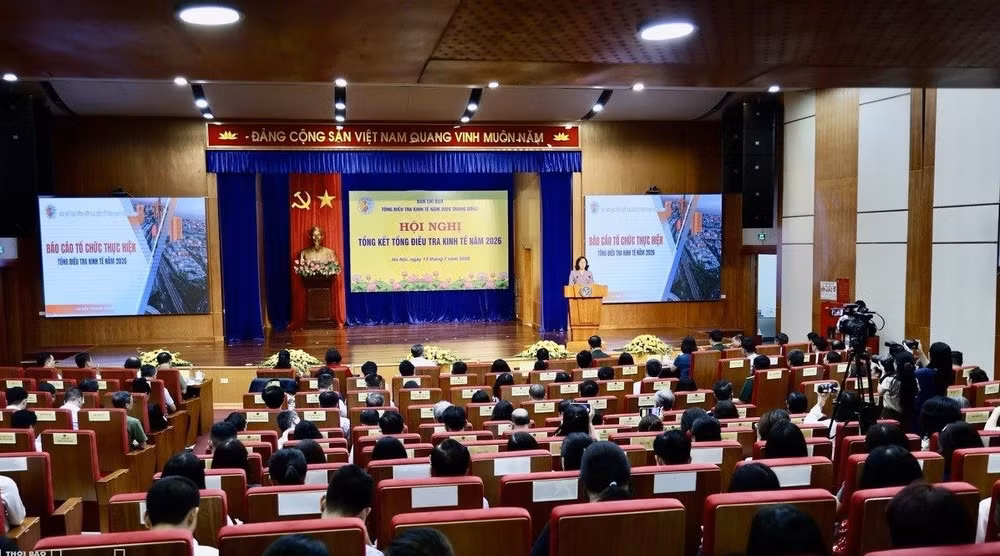 Hội nghị trực tuyến, tổng kết cuộc Tổng điều tra kinh tế năm 2026 do Ban Chỉ đạo Trung ương tổ chức chiều 13/7/2026.