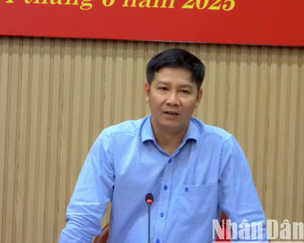 Phó Trưởng Ban Tổ chức Trung ương Nguyễn Thành Tâm phát biểu ý kiến chỉ đạo tại cuộc họp. hop-4-2885.jpg