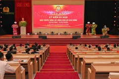 Quang cảnh buổi gặp mặt kỷ niệm 80 năm Ngày truyền thống lực lượng Cảnh sát giao thông tỉnh Quảng Ninh.