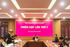 Đồng chí Lại Xuân Môn, Ủy viên Trung ương Đảng, Phó Trưởng ban Thường trực Ban Tuyên giáo và Dân vận Trung ương, Giám đốc Trung tâm Báo chí Đại hội XIV của Đảng chủ trì phiên họp.