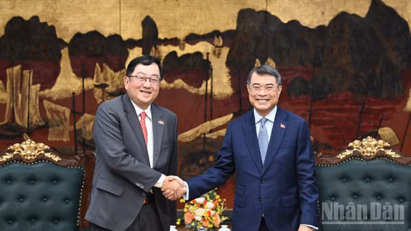 Thủ tướng Chính phủ Lê Minh Hưng và Đại sứ Malaysia tại Việt Nam Tan Yang Thai. (Ảnh: Trần Hải)