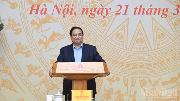 Thủ tướng Chính phủ Phạm Minh Chính phát biểu ý kiến tại Phiên họp lần thứ nhất năm 2026 của Ban Chỉ đạo An ninh mạng quốc gia. (Ảnh: Trần Hải)