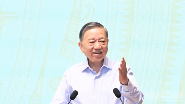 Tổng Bí thư, Chủ tịch nước Tô Lâm phát biểu ý kiến chỉ đạo Phiên họp Chính phủ thường kỳ tháng 6 và Hội nghị trực tuyến Chính phủ với các địa phương. (Ảnh: TRẦN HẢI)