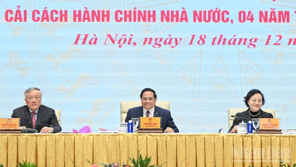 Thủ tướng Chính phủ Phạm Minh Chính chủ trì Hội nghị. (Ảnh: Trần Hải)