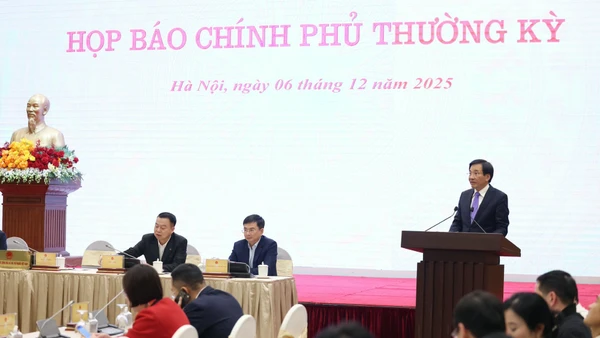 Họp báo Chính phủ thường kỳ tháng 11. (Ảnh: VGP)
