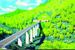 Phối cảnh hầm đường bộ qua đèo Hoàng Liên nối Lào Cai với Lai Châu.