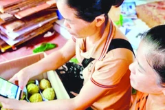 Nông dân Lạng Sơn bán na qua sàn thương mại điện tử.