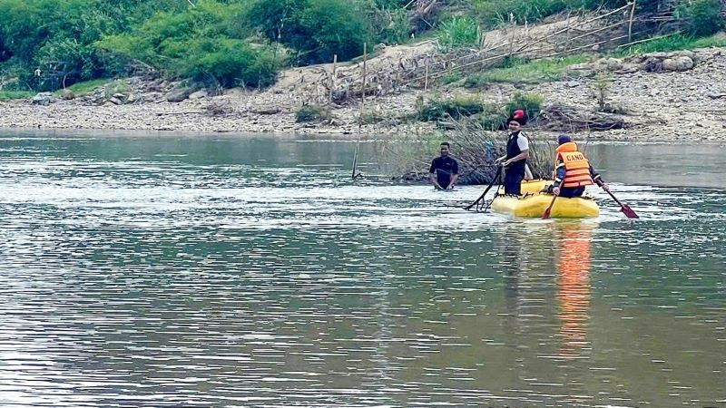 Khúc sông nơi đại úy Nguyễn Xuân Hải hy sinh khi làm nhiệm vụ. (Ảnh: CA)