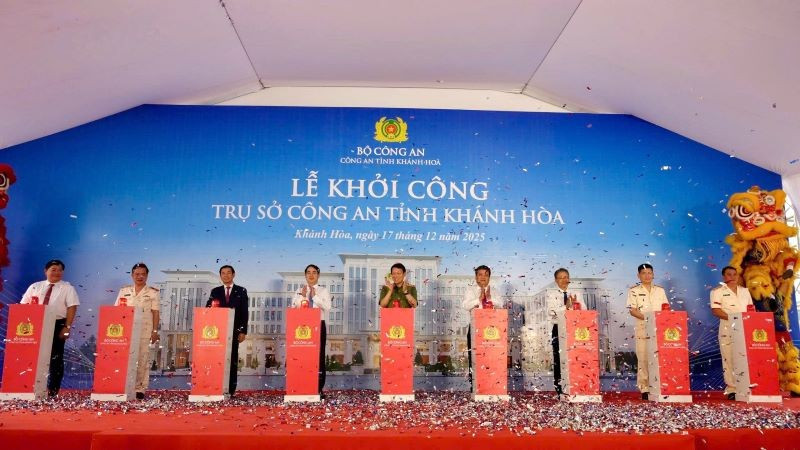 Lễ khởi công xây dựng trụ sở Công an tỉnh Khánh Hòa.