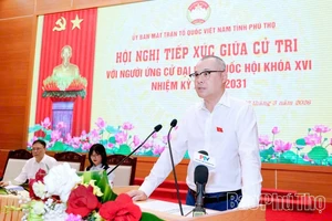 Bí thư Tỉnh ủy Phạm Đại Dương báo chương trình hành động với cử tri Đơn vị bầu cử số 1.