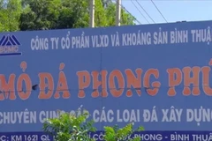 Mỏ đá Phong Phú - nơi xảy ra tai nạn.
